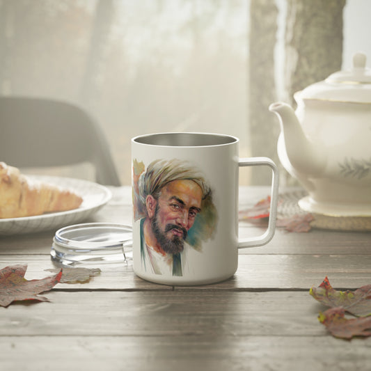 Sa'di Quote Insulated Coffee Mug, 10oz  "آسوده خاطرم که تو در خاطر منی"